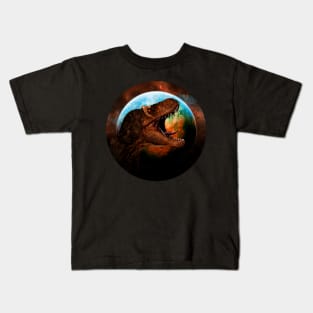 Tyrannosaurus Moon Kids T-Shirt